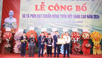 Công bố xã Tả Phìn đạt chuẩn nông thôn mới nâng cao