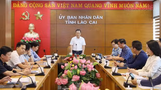 Họp Ban tổ chức Hội chợ Du lịch quốc tế Lào Cai năm 2025