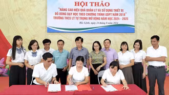 Nâng cao hiệu quả quản lý và sử dụng thiết bị, đồ dùng dạy học phổ thông