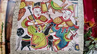 Ngựa thiêng trong tranh thờ người Dao 