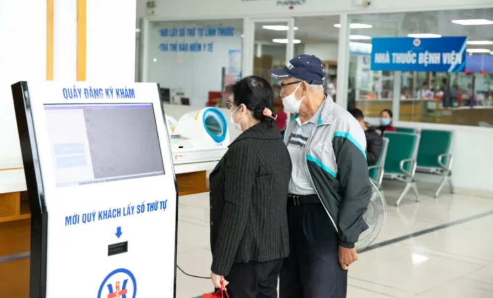 Quầy đăng ký khám tự động tại BV Hải Phòng. Quầy đăng ký khám tự động tại BV Hải Phòng.