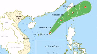 Xuất hiện áp thấp nhiệt đới đầu tiên trong năm 2026 trên Biển Đông