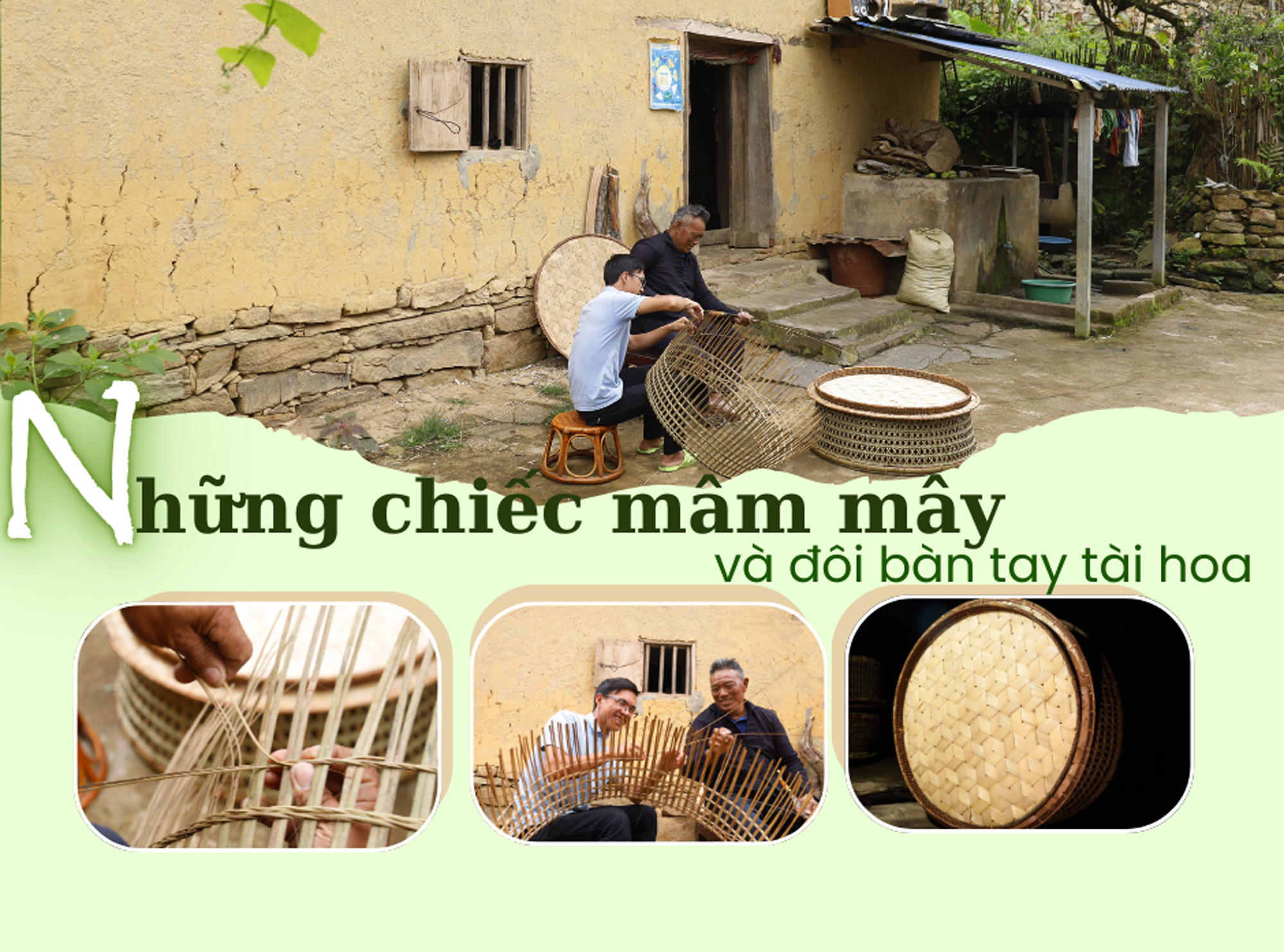 Những chiếc mâm mây và đôi tay tài hoa