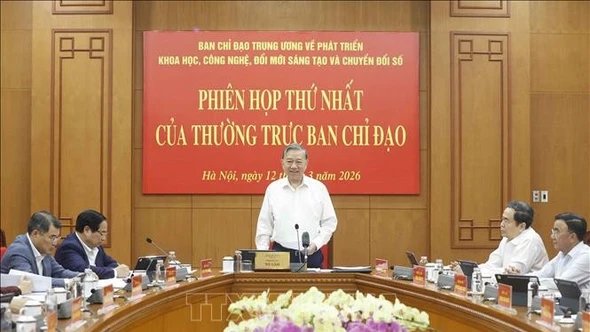 Tổng Bí thư chủ trì phiên họp về phát triển KHCN, đổi mới sáng tạo và chuyển đổi số