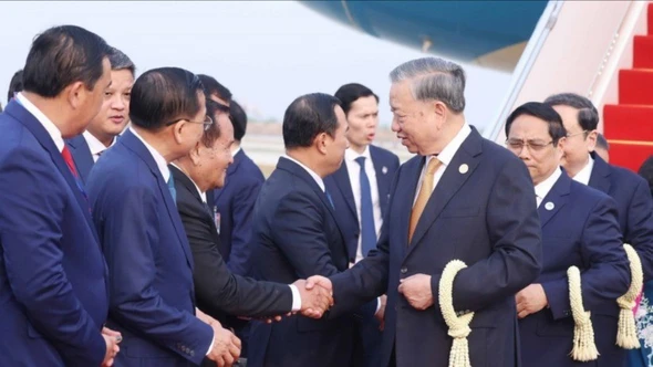 Tổng Bí thư Tô Lâm bắt đầu chuyến thăm cấp Nhà nước tới Vương quốc Campuchia