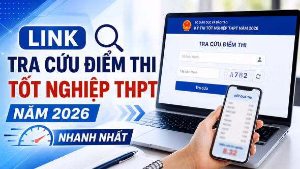 Link tra cứu điểm thi THPT năm 2026 nhanh nhất