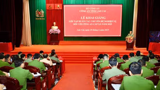 Tập huấn các chuyên đề nghiệp vụ đối với công an cấp xã mới