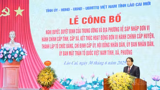 Phát biểu của Bí thư Tỉnh ủy Lào Cai tại lễ công bố các quyết định của Trung ương, địa phương về sáp nhập đơn vị hành chính