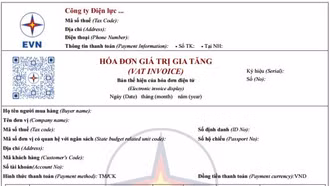 Áp dụng mẫu hóa đơn tiền điện mới từ ngày 1/6