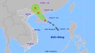 Thời tiết ngày 26/6: Áp thấp nhiệt đới trên Biển Đông gây mưa lớn diện rộng