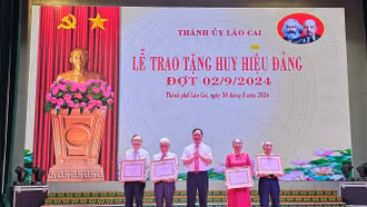 Một số đảng bộ tổ chức trao Huy hiệu Đảng cho đảng viên dịp kỷ niệm ngày Quốc khánh (2/9)