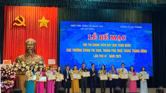 Hai giảng viên Trường Chính trị tỉnh được vinh danh tại Hội thi Giảng viên giỏi toàn quốc lần thứ IX