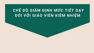 Chế độ giảm định mức tiết dạy đối với giáo viên kiêm nhiệm