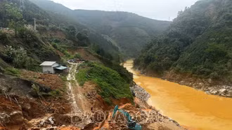 Mưa lũ gây thiệt hại tại Nhà máy Thủy điện Nậm Lúc (Bắc Hà)