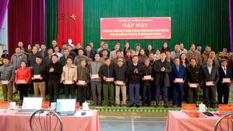 Mường Khương gặp mặt cán bộ cốt cán ở thôn, tổ dân phố nhân dịp Tết