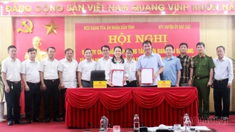 Ban Cán sự đảng Tòa án nhân dân tỉnh ký kết phối hợp với Ban Thường vụ Huyện ủy Bát Xát