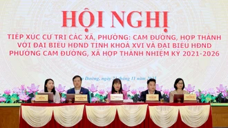 Tổ đại biểu số 10 HĐND tỉnh tiếp xúc cử tri Hợp Thành, Cam Đường