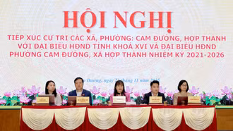 Tổ đại biểu số 10 HĐND tỉnh tiếp xúc cử tri Hợp Thành, Cam Đường