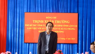 Chủ tịch UBND tỉnh Trịnh Xuân Trường làm việc tại huyện Mường Khương