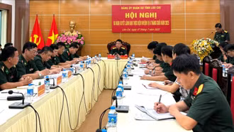 Đảng ủy Quân sự tỉnh Lào Cai triển khai nhiệm vụ, giải pháp lãnh đạo 6 tháng cuối năm 2025