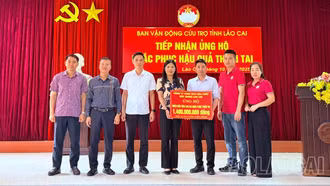 Sau 24 giờ ngày 30/11 dừng tiếp nhận ủng hộ Nhân dân tỉnh Lào Cai khắc phục thiệt hại do bão số 10 gây ra