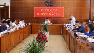 Phó Chủ tịch UBND tỉnh Nguyễn Trọng Hài làm việc với huyện Bắc Hà về tiến độ giải ngân vốn đầu tư công và chính sách hỗ trợ nhà ở