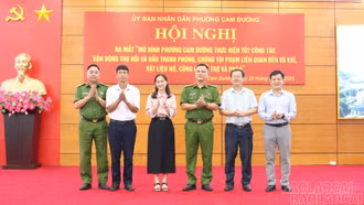 Phường Cam Đường ra mắt mô hình dân vận khéo về thu hồi vũ khí, vật liệu nổ 