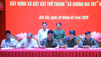 Xã Trấn Yên và Bát Xát phấn đấu đến hết năm 2026 được công nhận "Xã không ma túy"