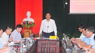 Đồng chí Phó Bí thư Thường trực Tỉnh ủy Hoàng Giang làm việc với Ủy Ban kiểm tra Tỉnh ủy