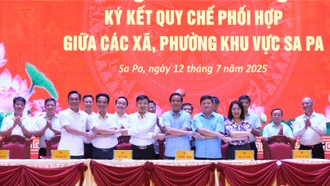 Phường Sa Pa và 5 xã mới thuộc thị xã Sa Pa cũ ký quy chế phối hợp 
