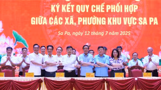 Phường Sa Pa và 5 xã mới thuộc thị xã Sa Pa cũ ký quy chế phối hợp 