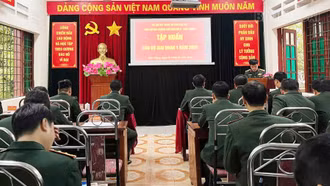 Ban Chỉ huy phòng thủ khu vực 2- Bảo Thắng tập huấn cán bộ giai đoạn 1