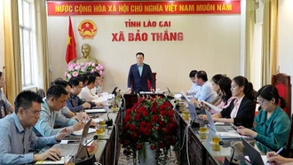 Tổ kiểm tra số 14 của Ủy ban Bầu cử tỉnh kiểm tra tại 5 xã khu vực Bảo Thắng