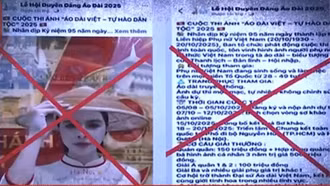 Cảnh báo lừa đảo cuộc thi ảnh 'Áo dài Việt - Tự hào dân tộc 2025'