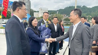 Đoàn đại biểu tỉnh Lào Cai, Lai Châu, Phú Thọ, Ninh Bình xuất cảnh dự chuỗi sự kiện tại châu Hồng Hà (Trung Quốc)