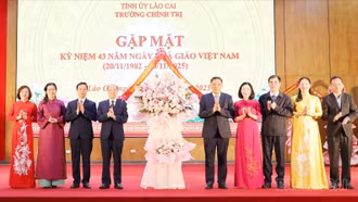 Trường Chính trị tỉnh gặp mặt kỷ niệm 43 năm Ngày Nhà giáo Việt Nam