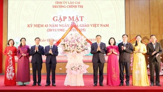 Trường Chính trị tỉnh gặp mặt kỷ niệm 43 năm Ngày Nhà giáo Việt Nam