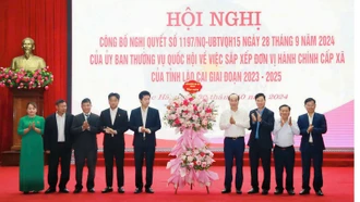 Công bố quyết định của Ủy ban Thường vụ Quốc hội về sắp xếp đơn vị hành chính cấp xã của tỉnh Lào Cai