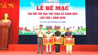 Gần 300 vận động viên tranh tài tại Đại hội Thể dục thể thao xã Xuân Hòa lần thứ I 