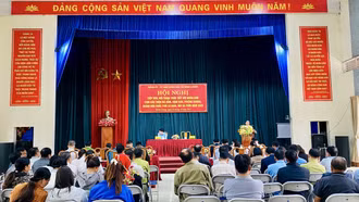 Xã Minh Lương tổ chức Hội nghị tiếp xúc, đối thoại trực tiếp giữa người đứng đầu cấp ủy, chính quyền xã với Nhân dân