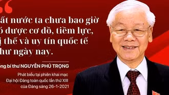 ''ĐẤT NƯỚC TA CHƯA BAO GIỜ CÓ ĐƯỢC CƠ ĐỒ, TIỀM LỰC, VỊ THẾ VÀ UY TÍN QUỐC TẾ NHƯ NGÀY NAY''