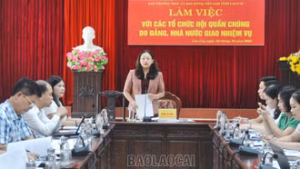 Ban Thường trực Ủy ban MTTQ Việt Nam tỉnh làm việc với các tổ chức hội do Đảng, Nhà nước giao nhiệm vụ