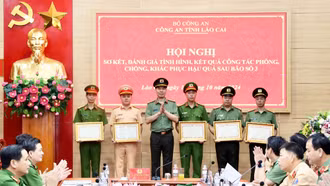 Công an tỉnh Lào Cai sơ kết công tác khắc phục hậu quả thiên tai