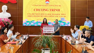 Xã Bắc Hà phát động ủng hộ Nhân dân khắc phục thiệt hại do mưa đá, dông lốc