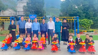 Xuân Hòa: Khánh thành công trình khu vui chơi cho học sinh mầm non
