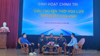 Chương trình sinh hoạt chính trị với chủ đề “Câu chuyện thời hoa lửa - Tiếp bước cha anh” 