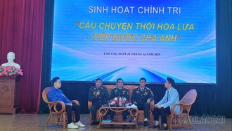 Chương trình sinh hoạt chính trị với chủ đề “Câu chuyện thời hoa lửa - Tiếp bước cha anh” 