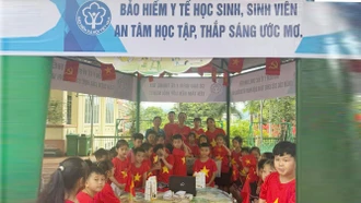Lào Cai: Ra mắt mô hình gian hàng tuyên truyền BHYT học sinh