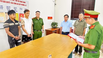 Công an phường Cam Đường bắt 3 đối tượng trộm cắp dây cáp điện ngầm