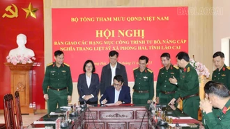 Bàn giao công trình tu bổ, nâng cấp Nghĩa trang liệt sĩ Phong Hải